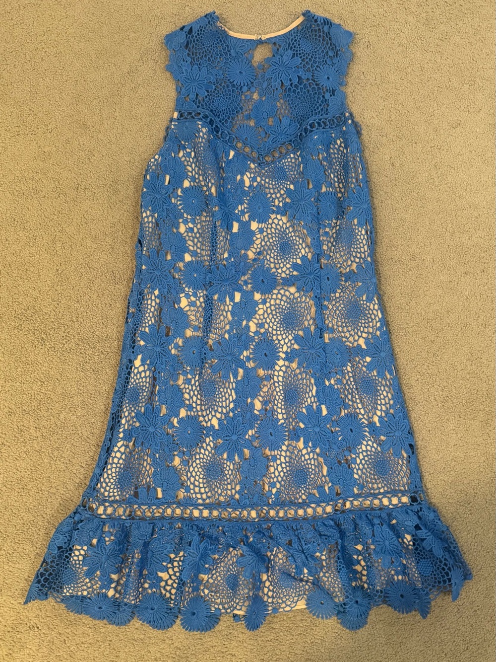 SAYLOR Blue Lace Darian Tank Mini Dress - Picture 4 of 9